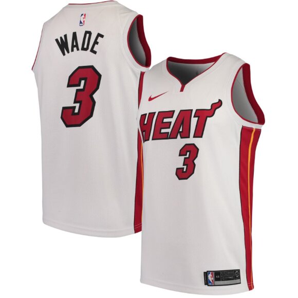 Nike Dwyane Wade Miami Heat Swingman Jersey Authentic White Large Like new - Picture 1 of 8